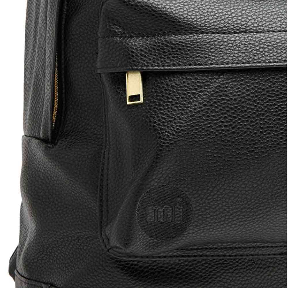 Mi pac black outlet leather backpack