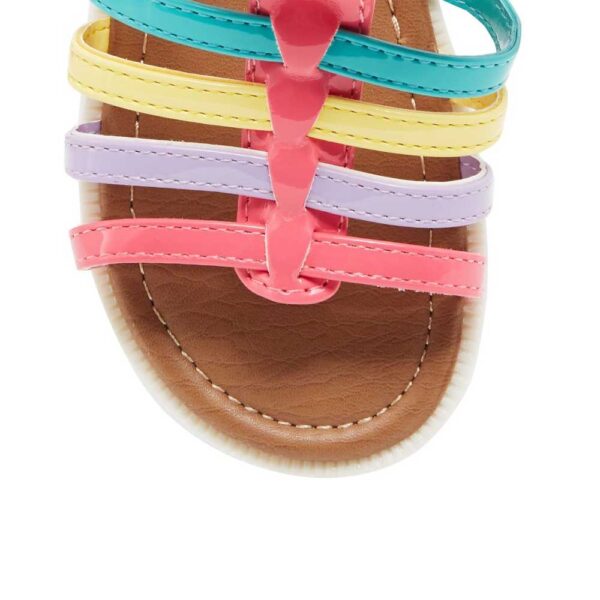 Bluezoo - Girls' Multi-Coloured Patent Strap Sandals - Image 3