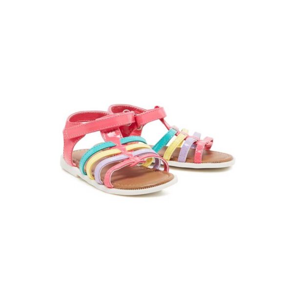 Bluezoo - Girls' Multi-Coloured Patent Strap Sandals - Image 4