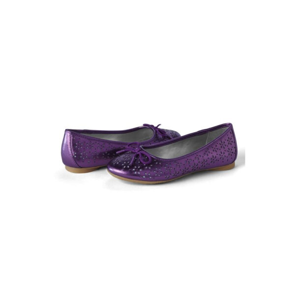 Lands' End (UK), Girls' Perforated Ballet Shoes - Image 4