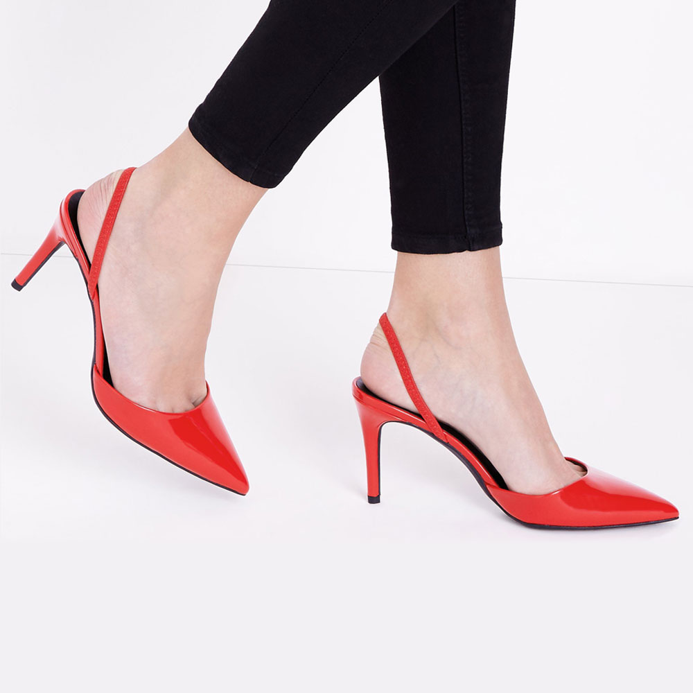 New Look (UK), Red Patent Slingback 