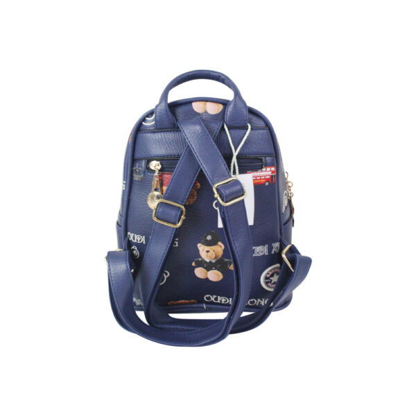 Women's Backpack, Navy - Cute Bear - Image 3