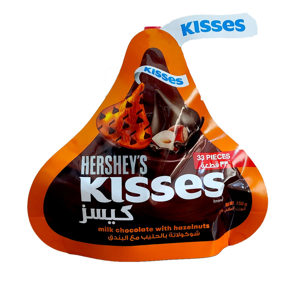 Hershey’s Kisses Milk Chocolate With Hazelnuts 33 pcs, 150g ...