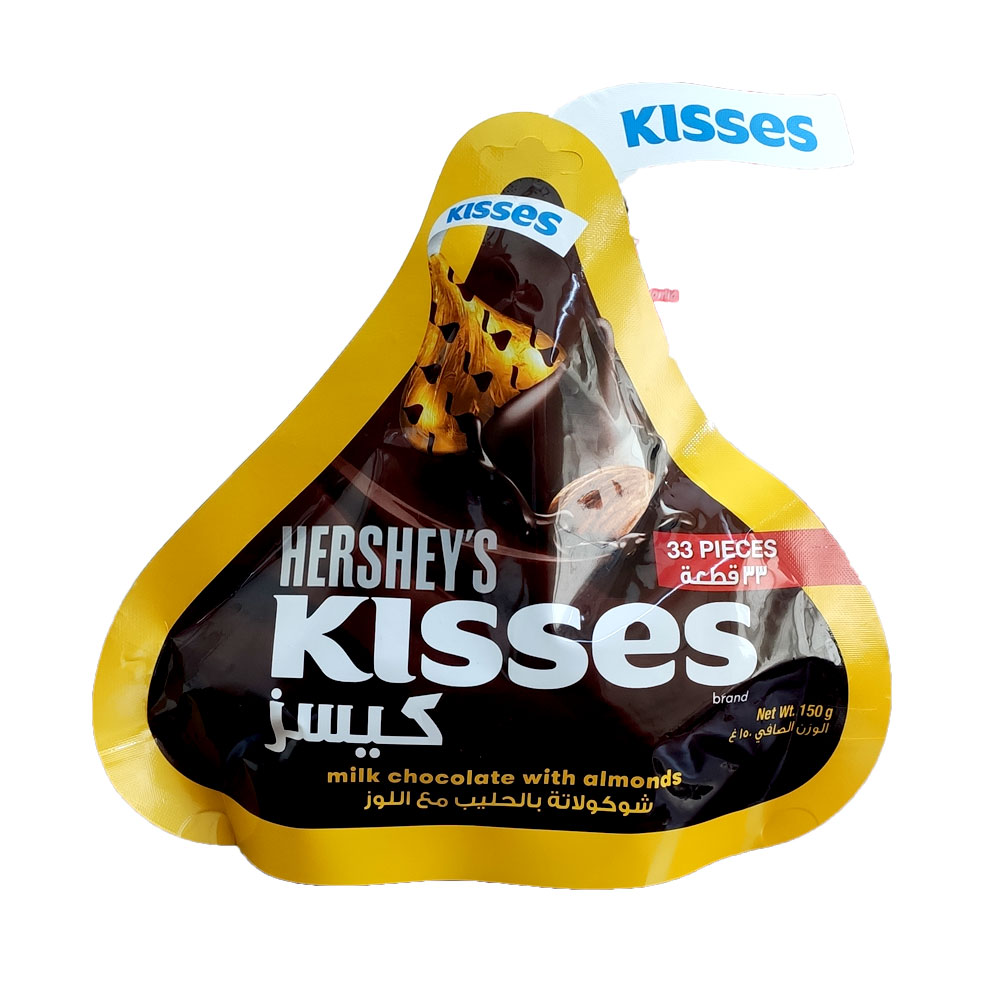 Hershey’s Kisses Milk Chocolate with almonds 33 pcs, 150g – ShahebBiBi.com