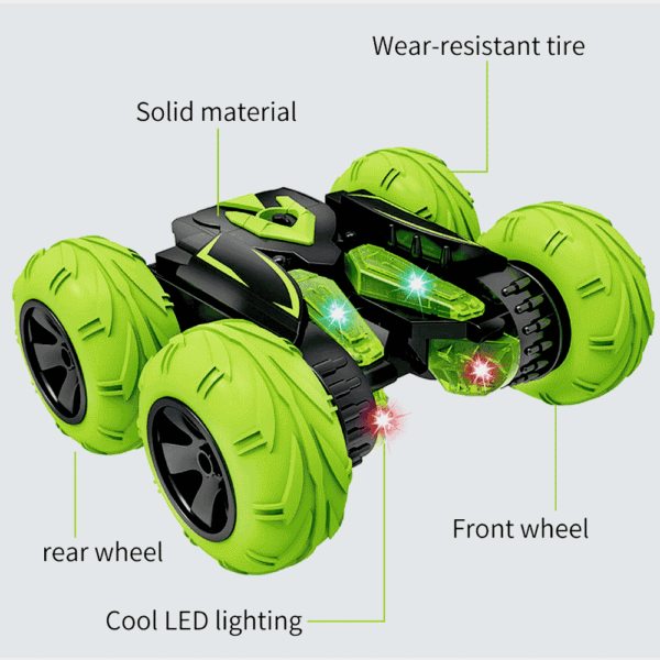 360 Degree Double Side Remote Control Stunt Car(Color may vary) - Image 4