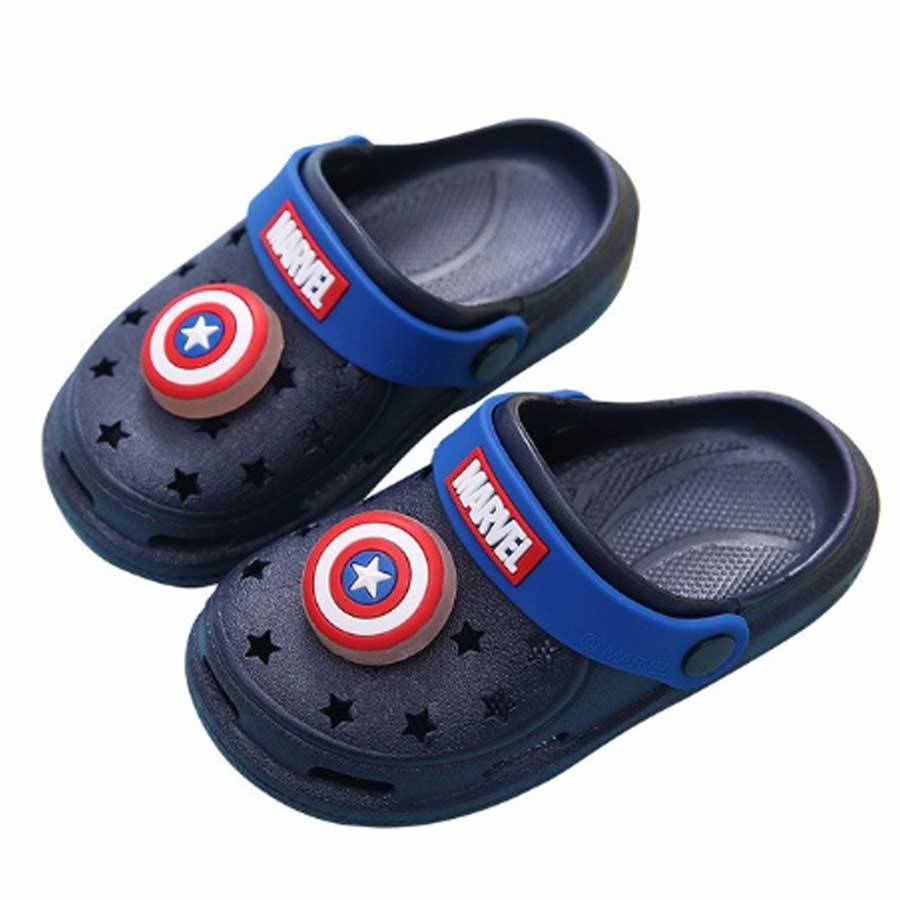 Boys & Girls Lightning Marvel Captain America Crocs Sandal- Deep Blue (  to 5 years) – 
