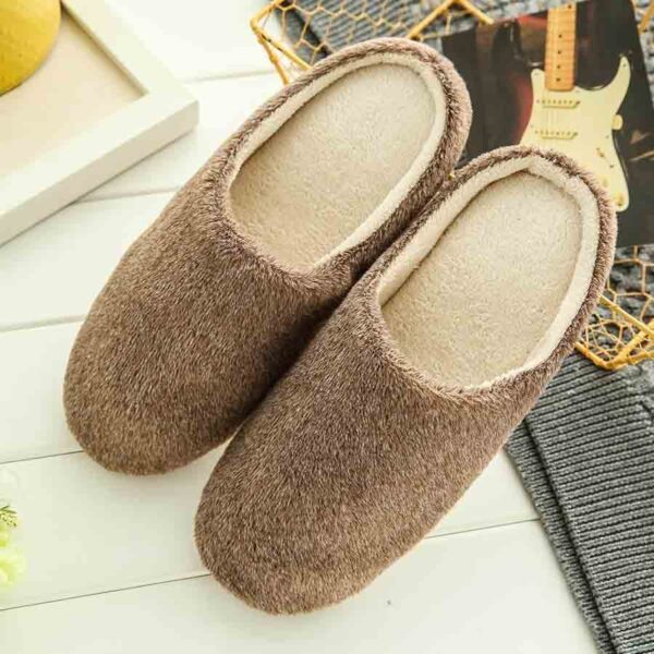 Womens Indoor Soft Slippers/Sandals- Brown - Image 3