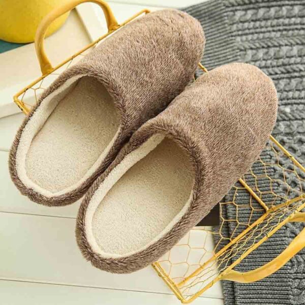 Womens Indoor Soft Slippers/Sandals- Brown - Image 4