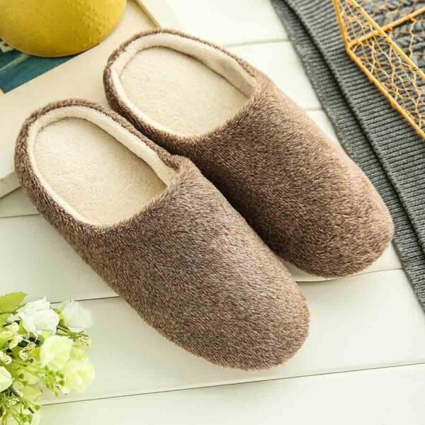 Womens Indoor Soft Slippers/Sandals- Brown - Image 5