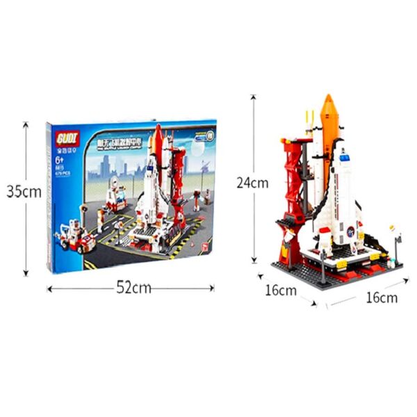 Gudi , Space Ship Center Compatible Lego Building Blocks Rocket -(679 pcs) - Image 3