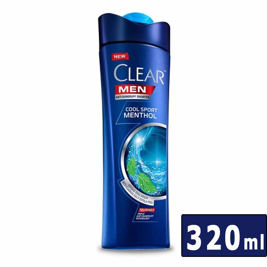 Clear Men Cool Sport Menthol Shampoo (Thailand) – 320 ml – ShahebBiBi.com