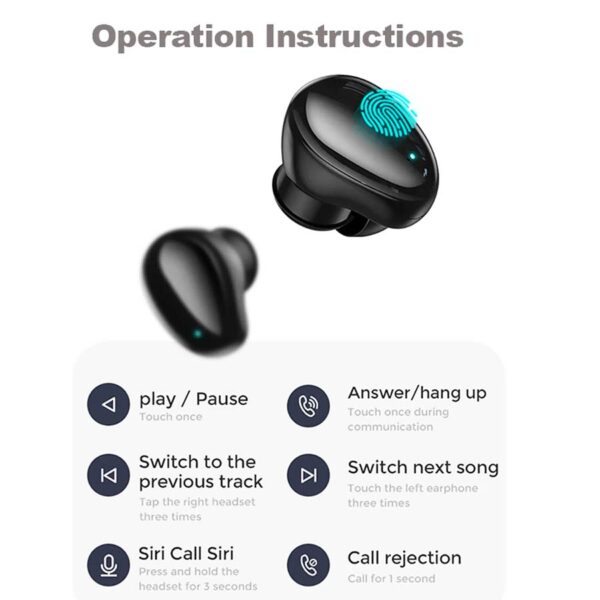 JOYROOM JR-TL2  Waterproof Touch Control Wireless Earbuds - Image 4