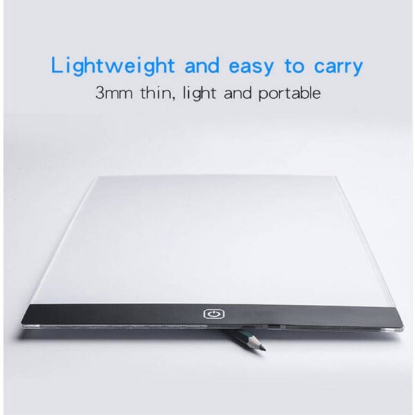 Educational Drawing Board 3 Level Dimming Led Drawing Copy Pad / Light Pad / Sketch Pad (Size - A4-1) - Image 10