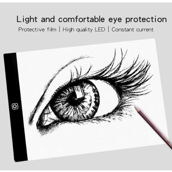 Educational Drawing Board 3 Level Dimming Led Drawing Copy Pad / Light Pad / Sketch Pad (Size - A4-1) - Image 9