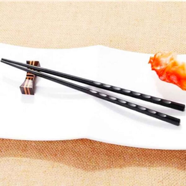 1 Pair Japanese Alloy Chopsticks Non-Slip Sushi Chop Sticks Set - Image 3