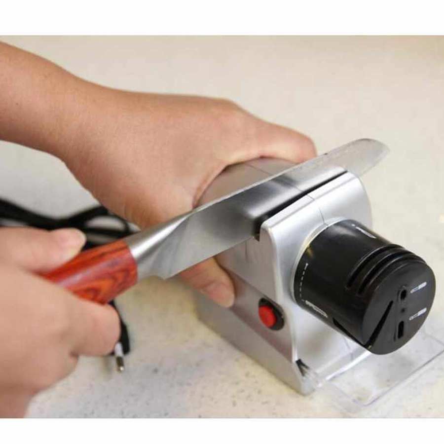 2pcs Electric Knife Sharpeners (Grey&Silver)- 4 in 1 Multi