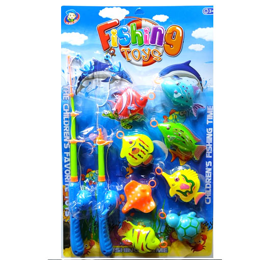 Fishing Toys (Hook) -8Pcs Fish 2Pcs Fish Pole –