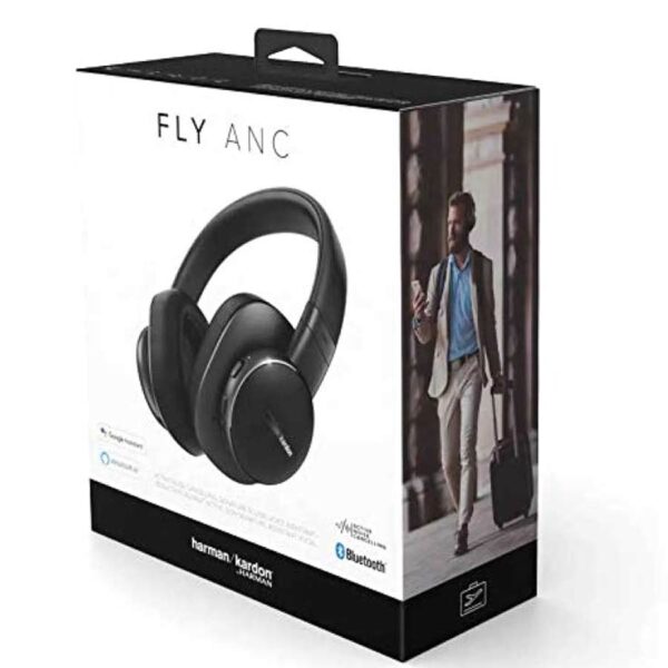 Harman Kardon Fly ANC Wireless Over-Ear Headphone with Active Noise Cancellation, 20 Hrs of Playtime, Quick Charging & Built-in Voice Assistant(Black) - Image 3