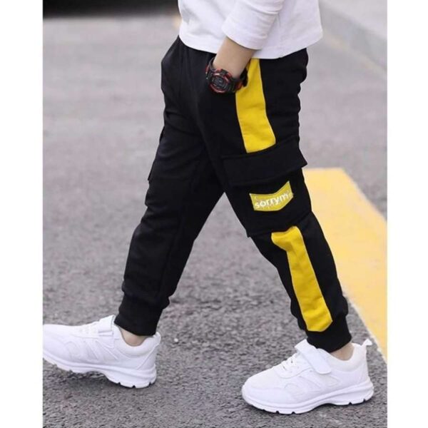 Boys Sports Yellow Stripe (Sorryme) Trouser / Sweat pant  ( 8 to 14+ years) - Image 3