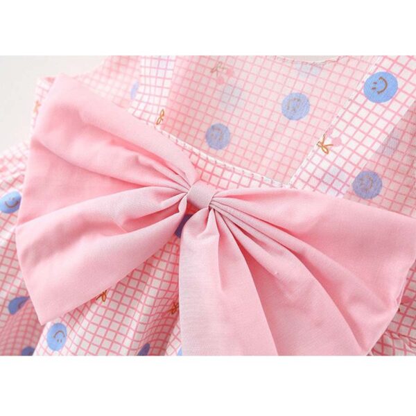 Girl Colorful Polka Dotted Frock Dress with Cute Bow Bag Set ( 6 months to 2.5 years ) - Image 3