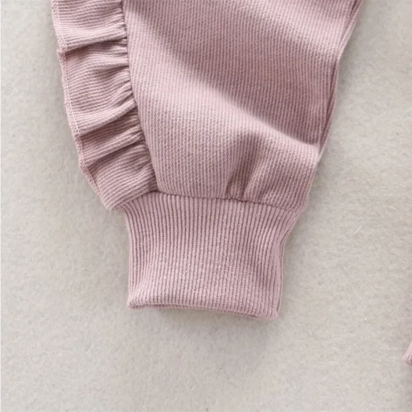 Kids Casual Style Bow Drawstring Pants - Pink (2.5-5.5years) - Image 4