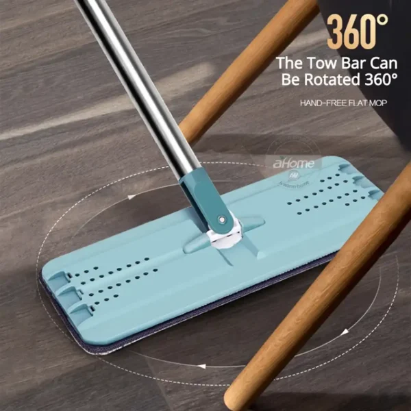 360 Degree Self Cleaning Flat Mop and Bucket Set (Color May Vary) - Image 3