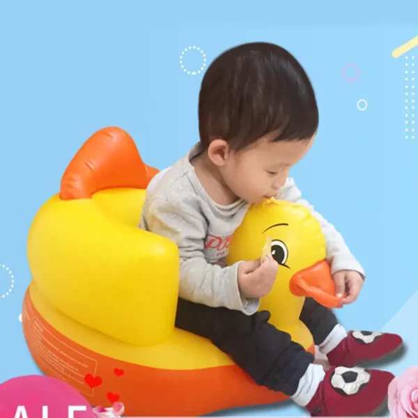 Baby Inflatable Bathroom Bath Dining Chair Cartoon Duck Sofa - Image 3