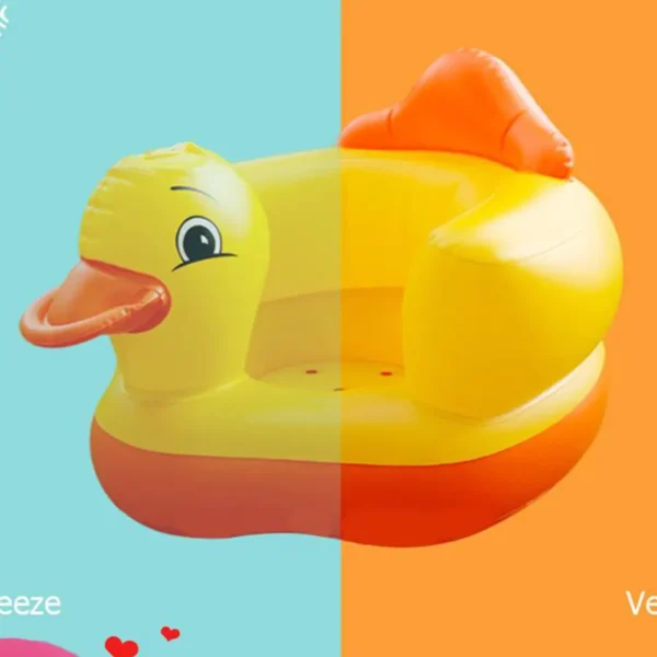 Baby Inflatable Bathroom Bath Dining Chair Cartoon Duck Sofa - Image 6