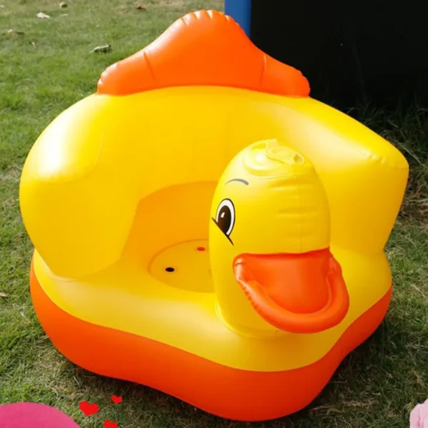 Baby Inflatable Bathroom Bath Dining Chair Cartoon Duck Sofa - Image 7