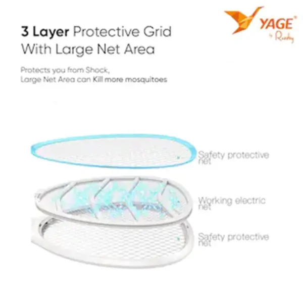 Yage Rechargeable Electric Mosquito Swatter - (YG-1010) - Image 3