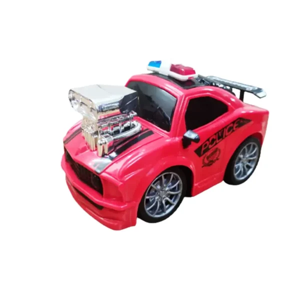 Rechargeable Remote Control Police Car With 3D Lighting - Red - Image 2