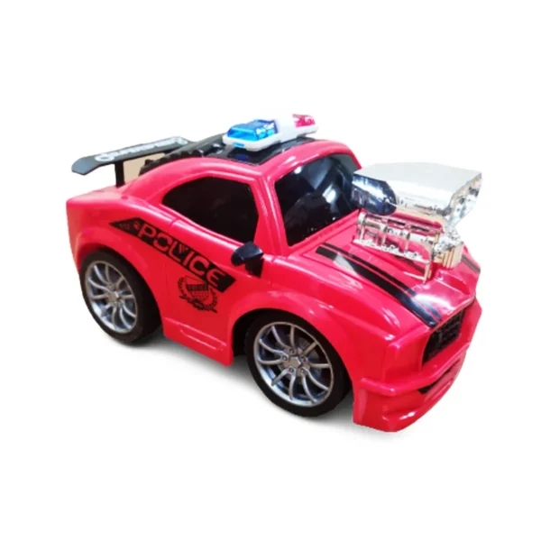 Rechargeable Remote Control Police Car With 3D Lighting - Red - Image 3