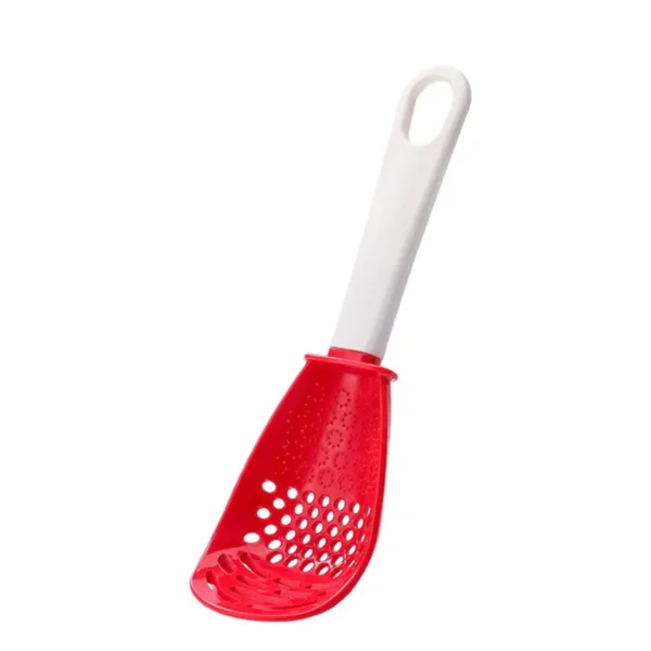 All In One Multifunctional Strainer Kitchen Cooking Spoon - Red - Image 7