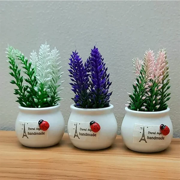 Artificial Small Size Flower Plant With Ceramic Pot - Image 8