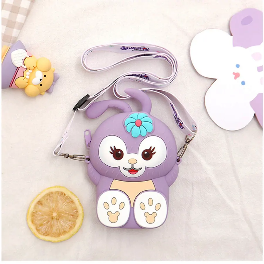 Kids Disney Anime Children's Cute Mini Cartoon Coin Purse Shoulder Bag -  Purple
