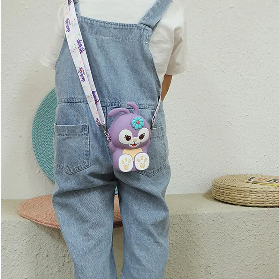 Kids Disney Anime Children's Cute Mini Cartoon Coin Purse Shoulder Bag -  Purple