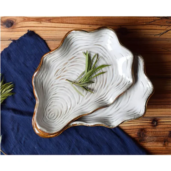 Nordic Style Shell Shape Tableware Ceramic Tray (1Pc) - Type1 - Image 8