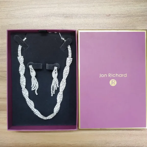 Jon Richard Silver Plated Dia Necklace And Earring Set - Image 3