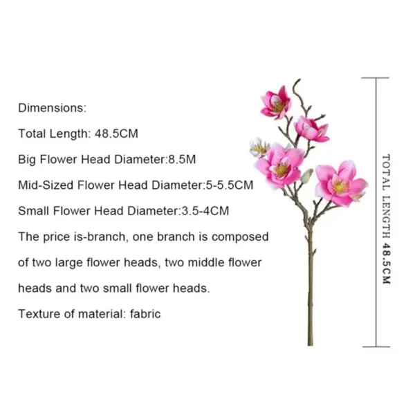 Artificial Magnolia Simulation Decorative Flower - 1 Pc ( Type 2) - Image 3