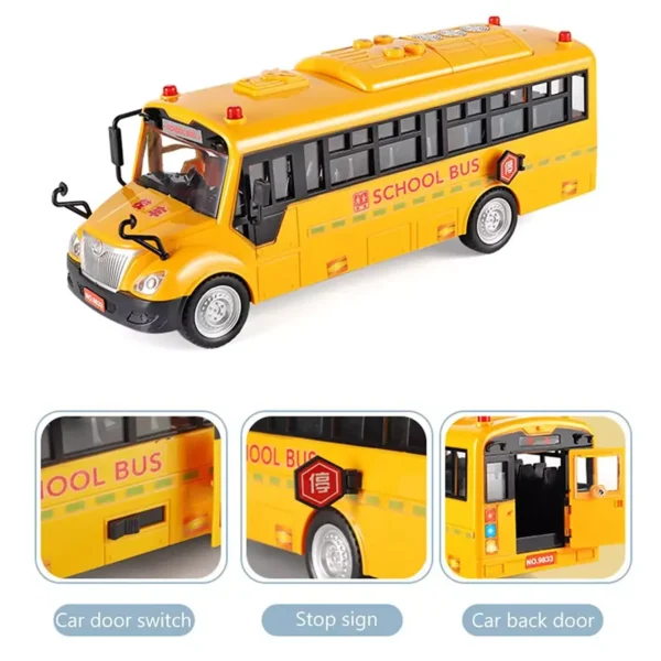 School Bus Toy With Music & Lighting System - Image 3