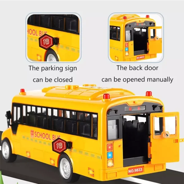 School Bus Toy With Music & Lighting System - Image 6