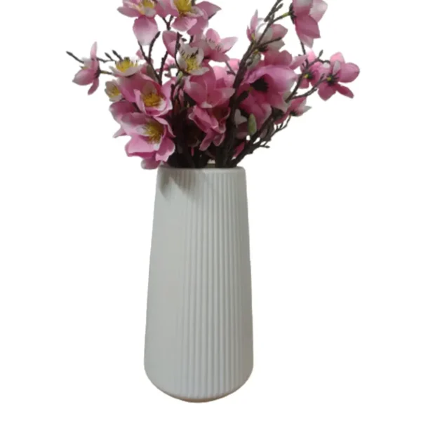 European Style Artificial Flower Vase/Container For Home Decoration (Flower Not Included) - White - Image 4