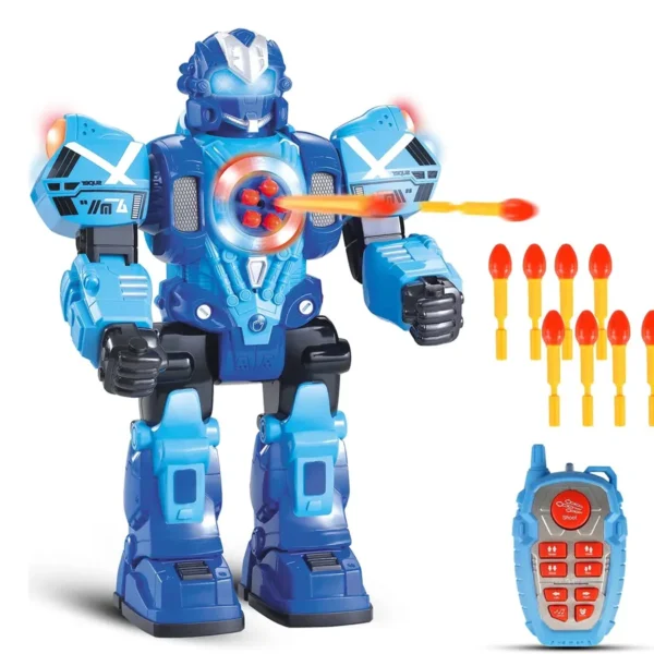 Large Remote Control Robot Toys With Shoots Missiles, Walks, Talks Dances & Flashing Lights Sounds - Image 4