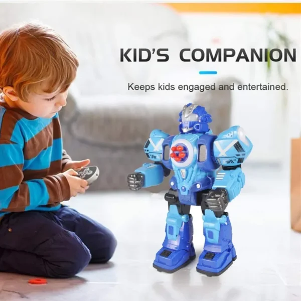 Large Remote Control Robot Toys With Shoots Missiles, Walks, Talks Dances & Flashing Lights Sounds - Image 5