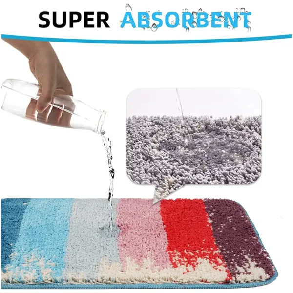 Luxury Soft Microfiber Colorful Machine Washable Non-Slip Mats - Image 5