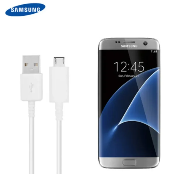 Official Samsung Galaxy S7 Edge Micro USB 1.2m Cable - White - Image 6