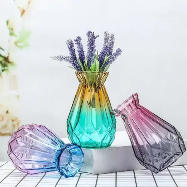 European Style Colorful Hydroponic Creative Glass Flower Vase - Image 8