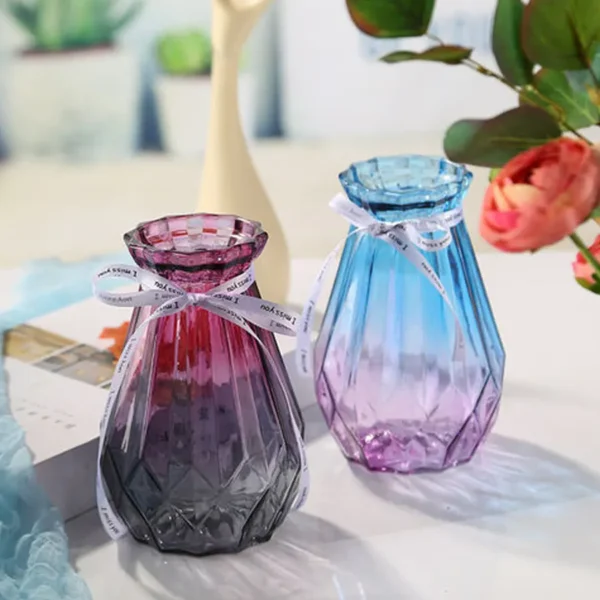 European Style Colorful Hydroponic Creative Glass Flower Vase - Image 10