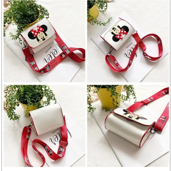 Disney Minnie Printed Cartoon Purse Girl Crossbody Shoulder Bag - Image 3