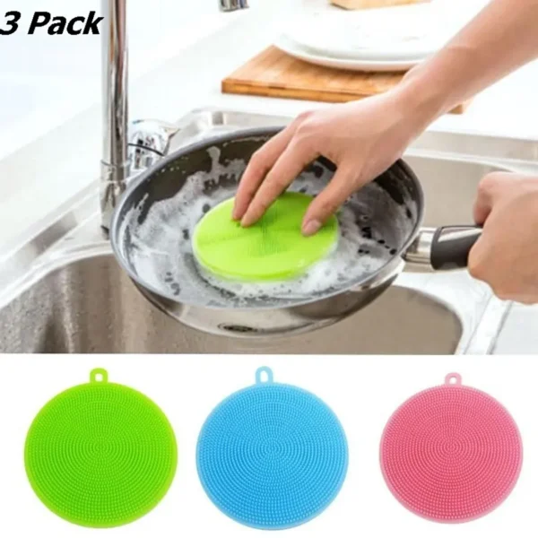 Dish Washing Cleaning Silicone Sponge - Image 3